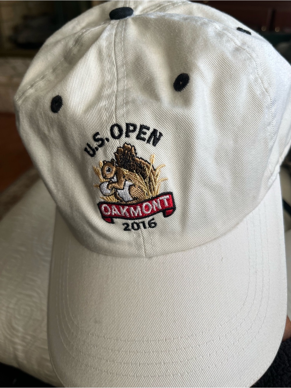 Head special U.S. Open Oakmont 2016 White Baseball Cap with Squirrel Logo